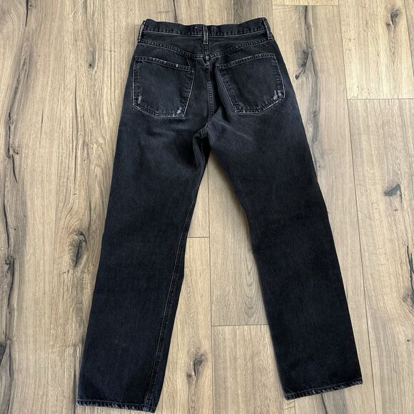Agolde 90s Loose Fit Jean size 26 Audio Wash Distressed High Rise Straight Jeans - Picture 12 of 12